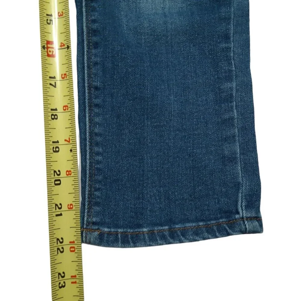 Hudson Jeans Girls 10 Blue Straight Leg Stretch Medium Wash 22 in Inseam‎